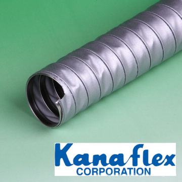 Manguera de conducto flexible resistente al calor para altas temperaturas. Fabricado por Kanaflex Corporation Co., Ltd. Hecho en Japón